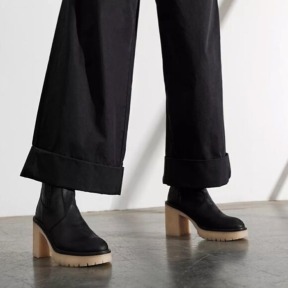 Free People James Black Chelsea Boot EU 39 US 8.5 - Picture 5 of 10